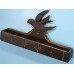 Antique Swiss Black Forest Wood Carving Wall Pocket Letter Holder Swallow Relief   292464290067